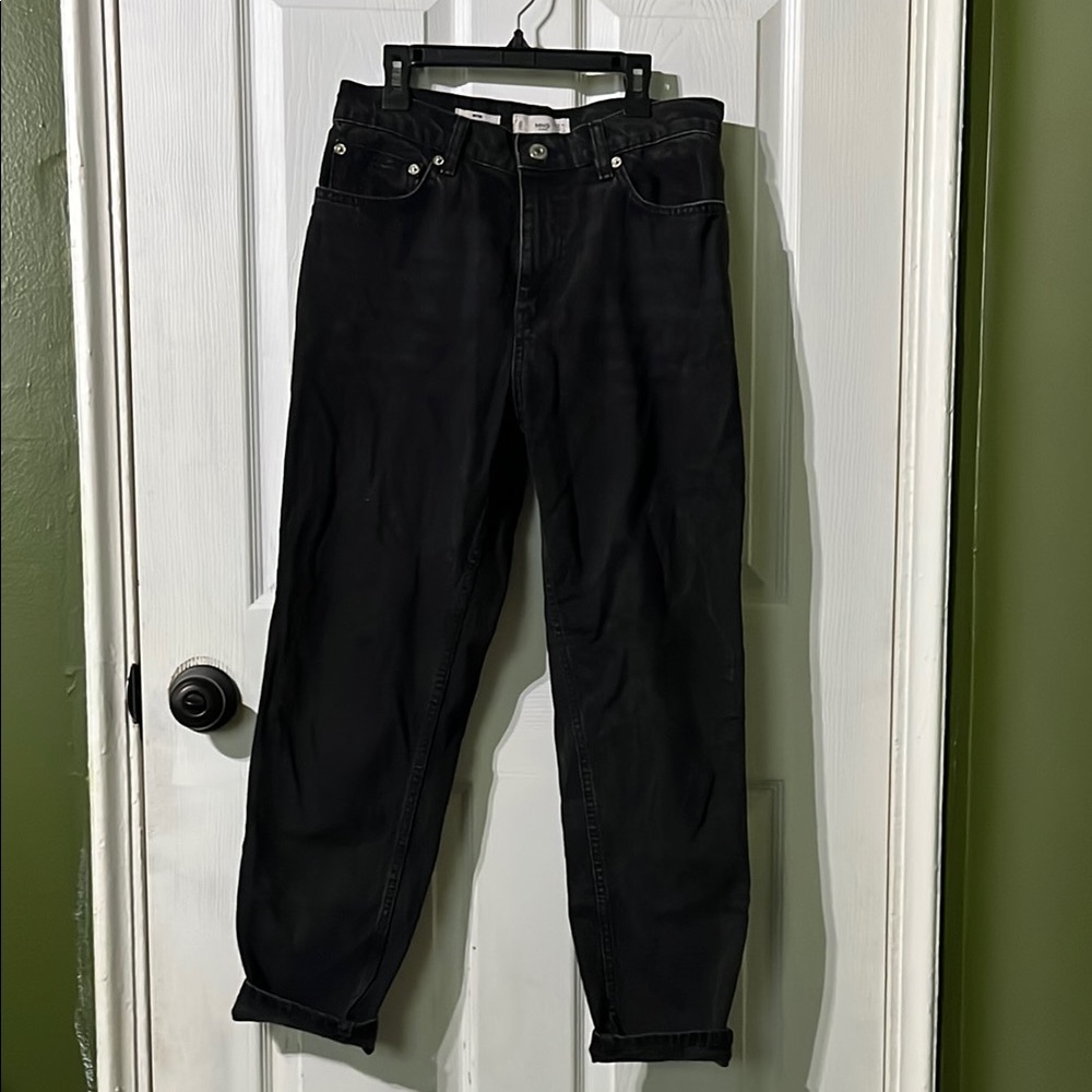 Black Denim Mom Jeans